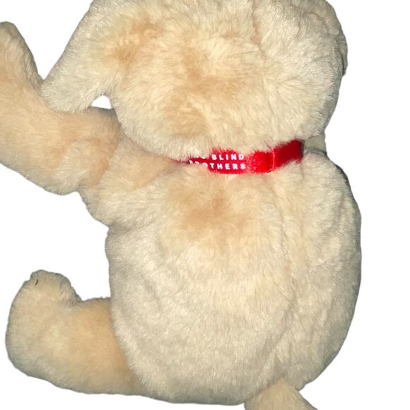 Two Blind Brothers Plush Guider Dog Braille Stuffed Animal Nursery Decor Tan 16" - Picture 7 of 12